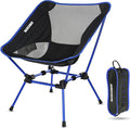 MARCHWAY Ultralight Folding Camping Chair Heavy Duty Portable Compact for Outdoor Camp Travel Beach Picnic Festival Hiking Lightweight Backpacking (Dark Blue)