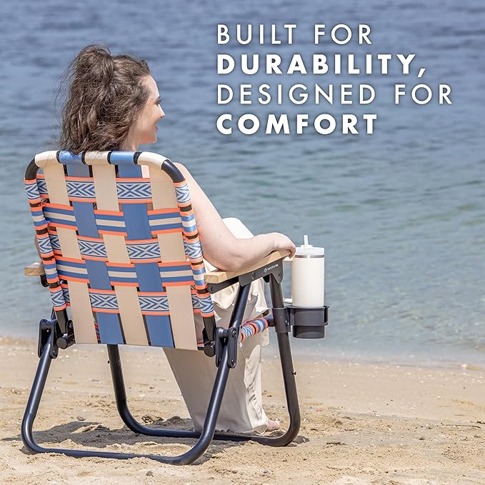 GoSports WOVN Beach Backpack Chair - 9 Styles Available - Premium Folding Camping Chair