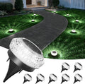 VOLISUN Solar Ground Lights Outdoor8 Pack Flat Solar Pathway LightsIP67 Waterproof Solar Powered Disc LightsLandscape Lighting for Garden Yard Walkway Patio DrivewayCool White