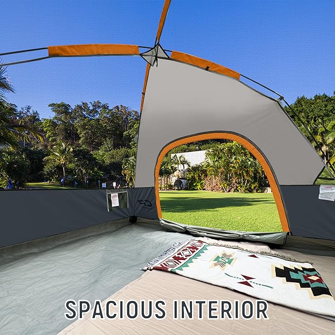 Tents for Camping 4 Person Tent Waterproof Windproof Double Layer Camping Tent Easy Setup Dome Tent with Large Mesh Windows &amp Wider Door for Outdoor Camping &amp Hiking