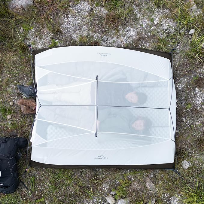 Naturehike Cloud Up 3 Person Backpacking Tent with Footprint - 3 Season Free Standing Lightweight 3 Person Camping Tent | with Footprint Free Standing Dome Camping Hiking Waterproof