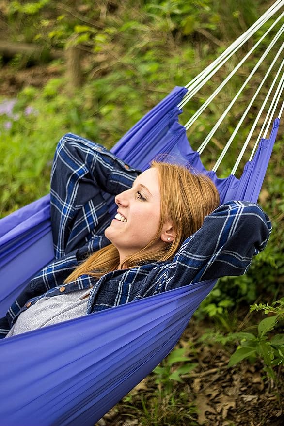Stansport Malibu Packable Nylon Hammock Royal Blue 85 x 59-Inch