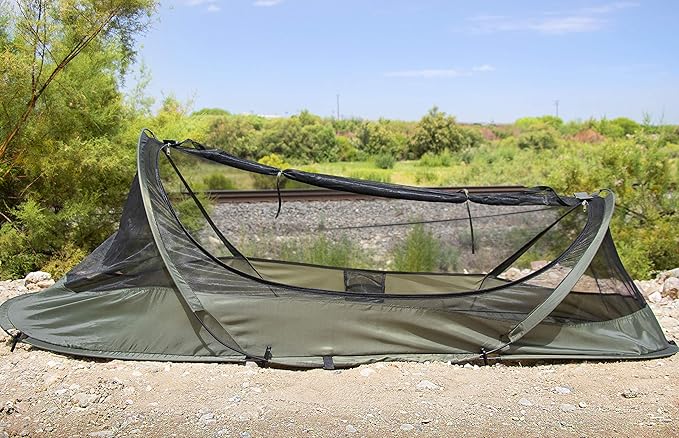 USGI Industries Bivy Tent | Lightweight Single Person Sleeping Net System for Outdoors Camping Survival Hiking Backpack | Mesh Protection