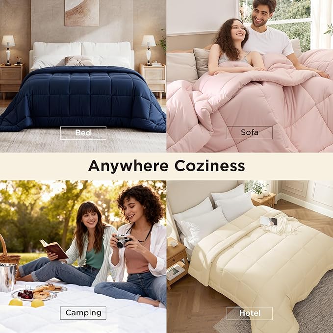 Bedsure Comforter Duvet Insert - Quilted Comforters Oversized King Size All Season Duvet GentleSoft Down Alternative Bedding with 8 Tabs Gifts for Women/Men Grey Oversized King 116 x 98 Inches