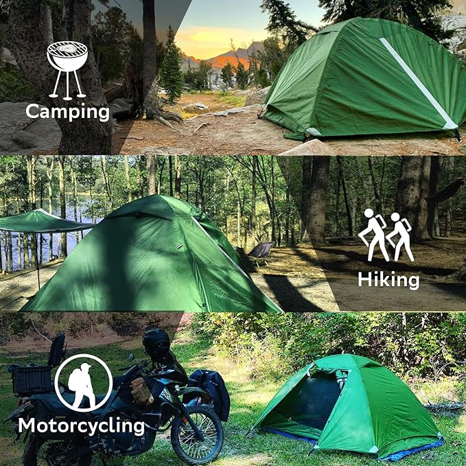 Clostnature Lightweight Backpacking Tent - 1/1.5/2/3/4/6 Person Ultralight Waterproof Camping Tent 3 Season Large Size Easy Setup Tent for Family Outdoor Hiking and Mountaineering