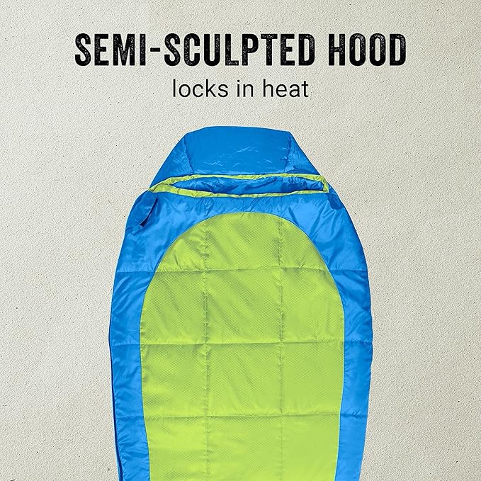 Coleman Kompact Mummy Sleeping Bag 25 Degrees Indoor/Outdoor Lightweight Sleeping Bag for Adults Sleeping Bag for Camping Hiking Backpacking with Included Compression Sack Spider Mum/Tiger Lily
