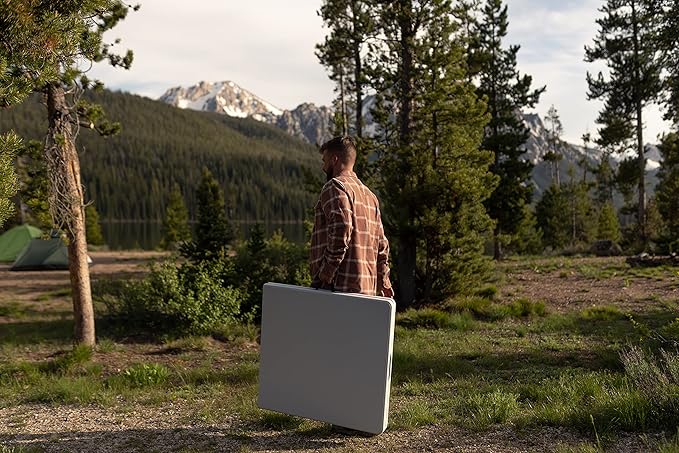 Stansport Folding Camp Table White 59.8 L x 29.1 W x 29.1 H