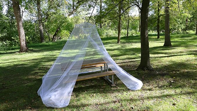 Coghlan's Traveler's Circular Mosquito Net – Lightweight Insect Protection for Camping Travel and Outdoor Use – Includes Carry Bag Twine Hooks Anchors Nails – 78 x 32 x 58