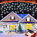 XURISEN 66ft Christmas Lights Decorations Outdoor 640 LED 8 Modes Curtain Fairy Lights with 120 DropsPlug in Waterproof Timer Memory Function for Christmas Holiday Wedding Party Decor(Cool White)