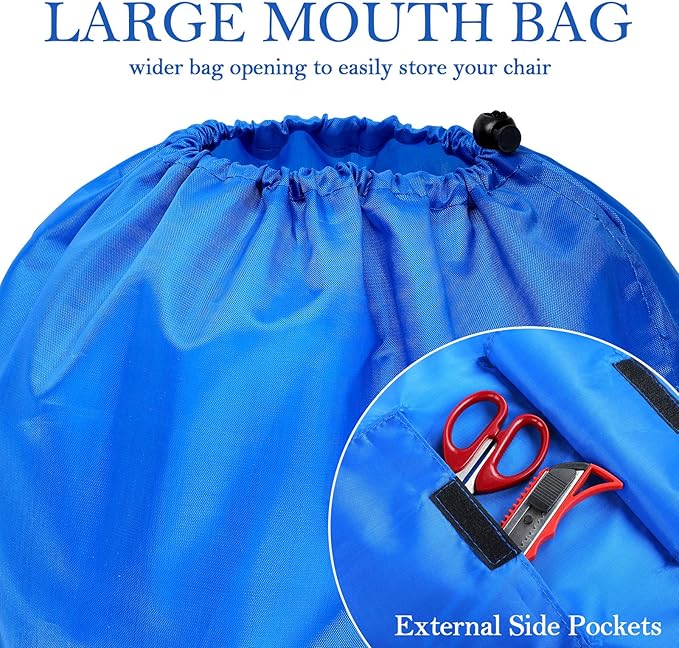 6 Pcs 43 x 9 Inch Camp Chair Replacement Bag Foldable Camping Bag Large Portable Carrying with Handle Strap and 2 Pockets for Outdoor No Chair Included