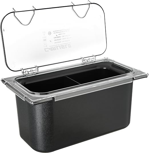 Carlisle FoodService Products CFS CM10278Z07 Coldmaster EZ Access Lid 1/3 Size 0.9 Height 13 Width 7 Length Polycarbonate (PC) Clear (Pack of 2)