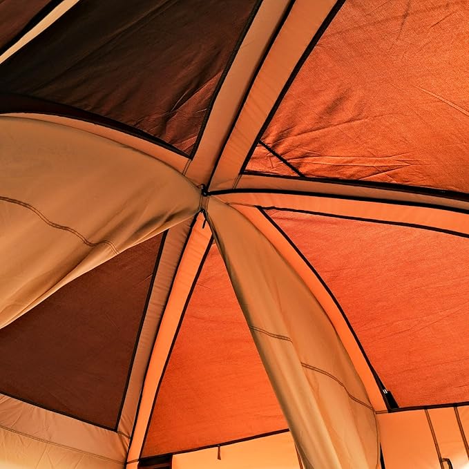 KTT Large Tent 8-10-12 PersonFamily Cabin Tents2 Rooms2 Doors and 4 Windows with MeshStraight WallWaterproofDouble LayerBig Tents for OutdoorPicnicCampingFamily Gathering