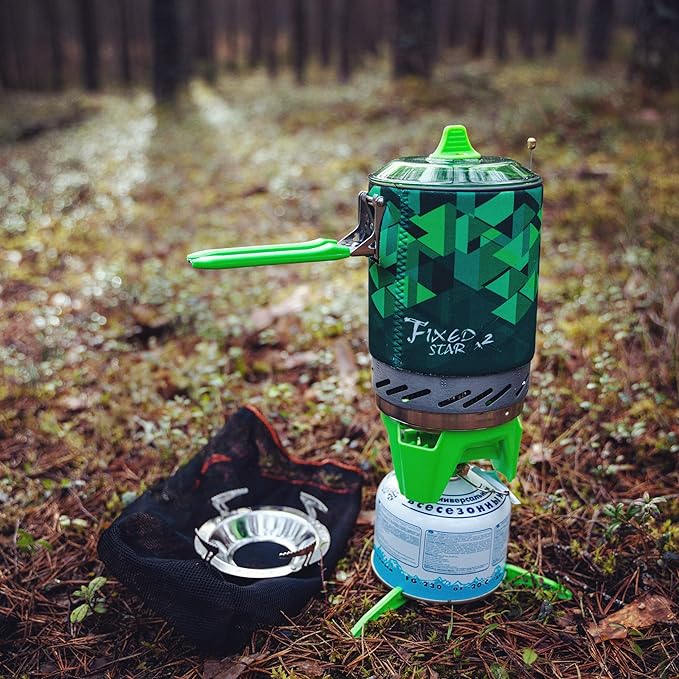 Fire-Maple Fixed Star 2 Backpacking and Camping Stove System - Outdoor Propane Camp Cooking Gear Portable Pot/Jet Burner Set Ideal for Hiking Trekking Fishing Hunting Trips and Emergency Use