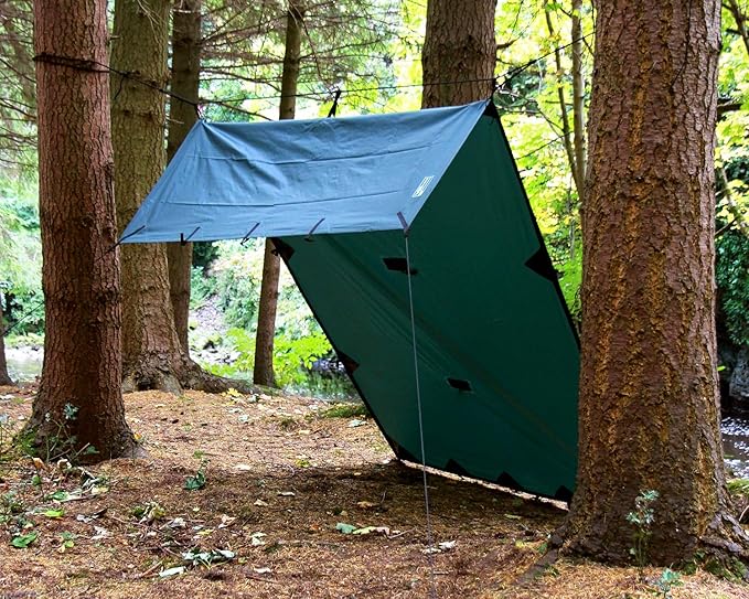 DD Hammocks - DD Tarp S - Olive Green (9ft x 5ft) - 100% Waterproof Lightweight Compact &amp Multifunctional Rainfly Tarp Tent Bivvi Day Shelter for Camping Backpacking Bikepacking Adventure &amp Hi
