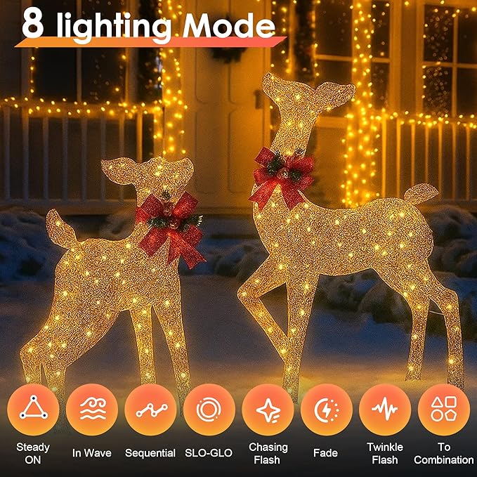 Christmas Lights 600 LED 196FT IP67 Waterproof Christmas Tree Lights with 8 Modes Outdoor String Lights with Timers &amp Memory Function Xmas Light for Holiday Decor (Warm White)