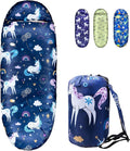 Kids Sleeping Bags for Girls – Unicorn Rainbow Space Navy – Rioyalo YOLO 45 Camping Sleeping Bags for Kids with Carry Bag - Outdoor and Indoor (Unicorn-NV)