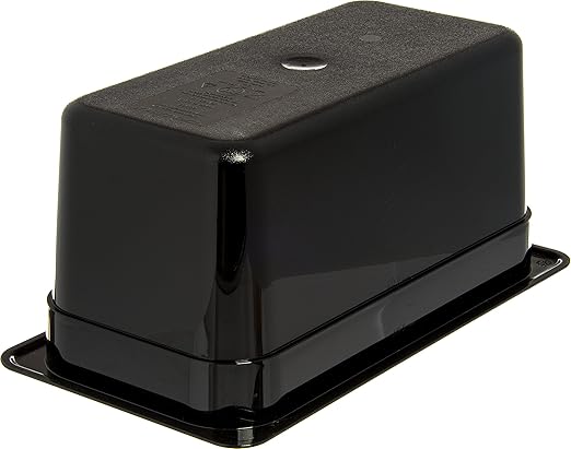 Carlisle FoodService Products StorPlus High Heat Food Pan 1/3 Size 6 Inches Deep Black 5 Litre Capacity Plastic No Lid