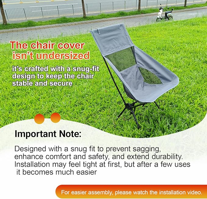 IEJ High Back Camping Chair Ultra-Lightweight Compact Folding Backpacking Chair for Adults with Carry Bag Quick Setup for Outdoor Camping Beach &amp Hiking Travel-Gray Green