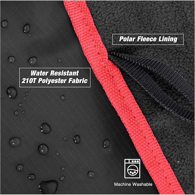 REDCAMP Large Waterproof Stadium Blanket for Cold Weather Soft Warm Fleece Camping Blanket Windproof for Outdoor Sports Blue/Red (Outer Black/Inner Black)
