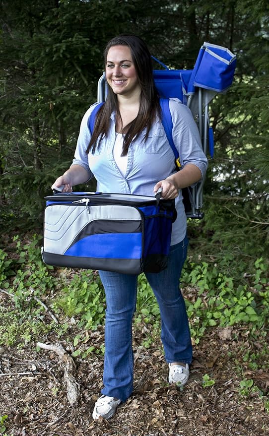 GCI Outdoor Slim-Fold Event Outdoor Folding Chair Camping Chair With Side Table
