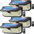 TECKNET 546 LEDs Motion Sensor Outdoor Lights with Remote Control &amp Hook7500LM Solar Lights Outdoor with 2200mAh &amp IP66 Waterproof 300° Angle &amp 3 Modes Solar Lights for Patio Fence Gara