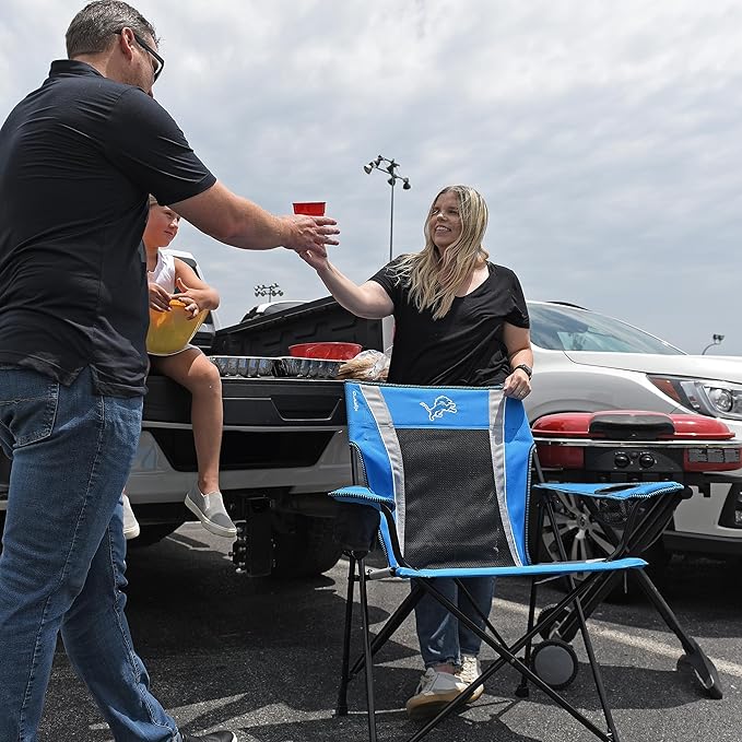 Kijaro Sports Fan Folding Chair 26 L x 35.5 W x 37 H Detroit Lions