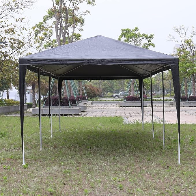 10'x30' Outdoor Party Tent with 8 Removable Sidewalls Waterproof Canopy Patio Wedding Gazebo Black