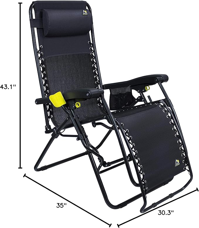 GCI Outdoor FreeForm Zero Gravity Chair Black