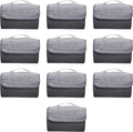DISCOUNT PROMOS Roll Up Picnic Blankets Set of 10 Bulk Pack - Great Outdoor Blanket for Camping Picnic Beach Sports Outdoor Activities - Grey