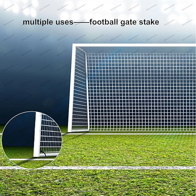Moonmama Ground Stakes Steel Rebar Stakes Tents Nails Heavy Duty Garden Stake Ground Anchor Pegs U Shaped Metal Fences Stake for Trampolines Camping Canopies Sheds Swing Sets 10inch 10ge