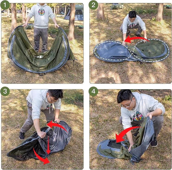 Night Cat Pop-up Camping Tent: 1 2 Person Tent Waterproof Instant Easy Setup Tunnel Tent