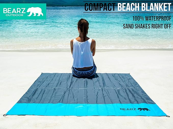 Pocket Blanket - Beach Blanket Waterproof Sandproof Picnic Blankets Waterproof Foldable Lightweight &amp Compact for Hiking Camping Travel Festival Accessories
