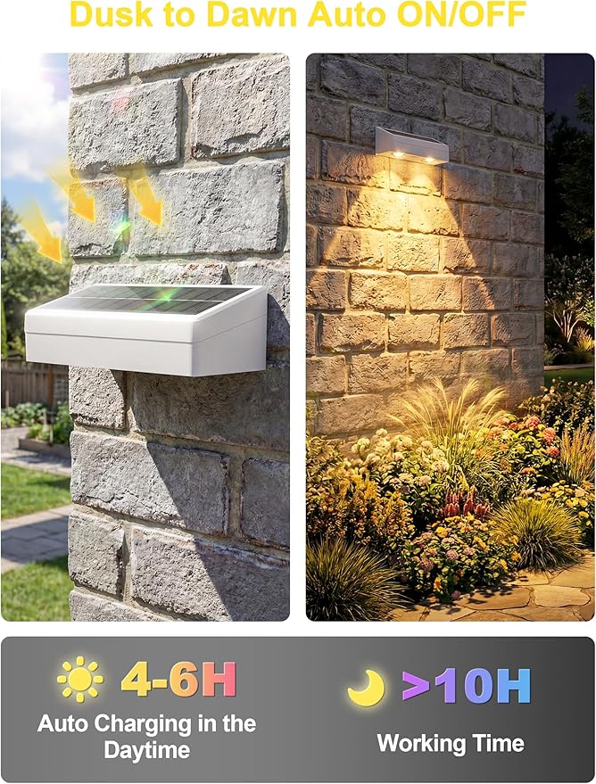 Fence Lights Solar Powered with Remote 9 Fixed Colors ＆ Color Changing White Fence Lights Waterproof IP65 Dusk-to-Dawn LED Deck Lighting for Patio Railing Pool Porch Backyard 12 Pack