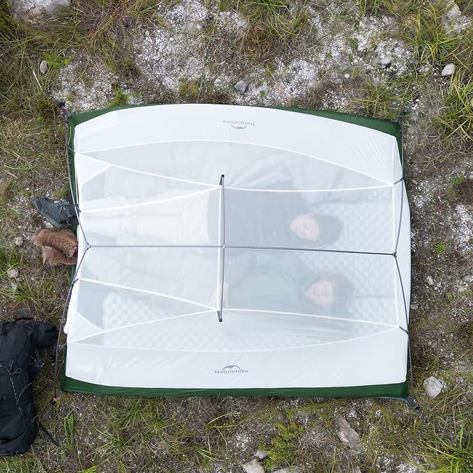Naturehike Cloud Up 3 Person Backpacking Tent with Footprint - 3 Season Free Standing Lightweight 3 Person Camping Tent | with Footprint Free Standing Dome Camping Hiking Waterproof