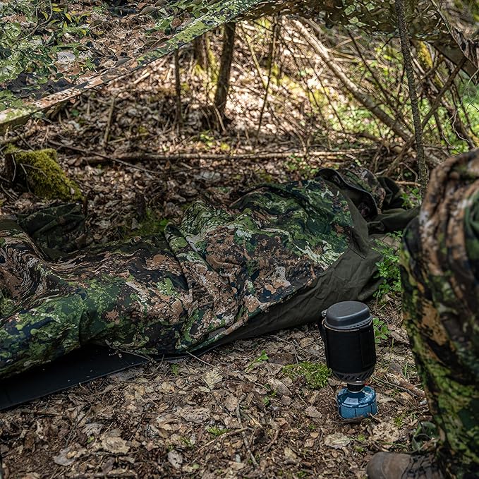 Mil-Tec Trilaminate Durable Waterproof Lightweight Breathable Tactical Outdoor Camping Hiking Generous Cut Sleeping Bag Cover with Zip Closure | Suitable for Various Sleeping Bags