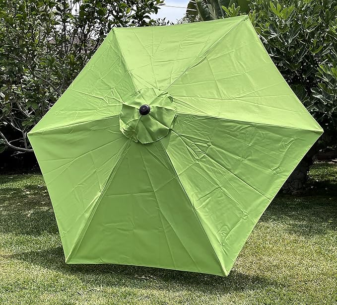 BELLRINO DECOR Replacement STRONG &amp THICK Umbrella Canopy for 9ft 6 Ribs (Canopy Only) (MATCHA GREEN)