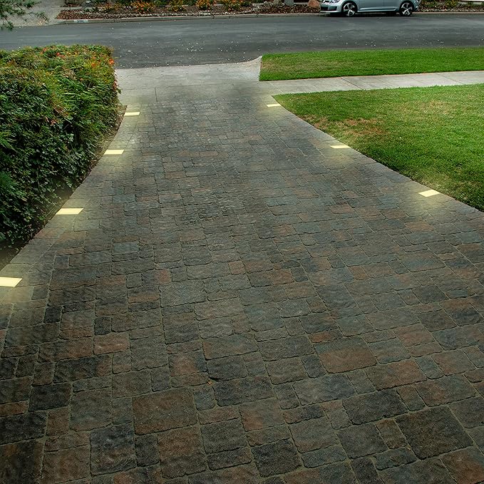 LUMENGY Paver Light 6x6 Inch (5.9x5.9) 5000K Daylight Glare-Free Brick Lighting for Driveways Walkways Pool Decks and Patios 12V Hardwired IP67 Waterproof Drive-Over Rated