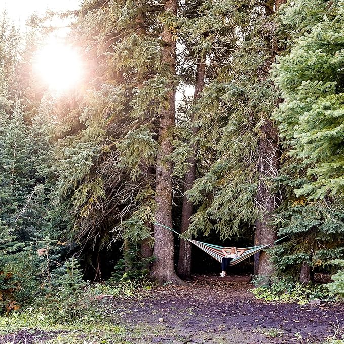 GRAND TRUNK TrunkTech Double Hammock | Ultra-Strong &amp Lightweight | 11 ft Hammock with Ripstop Nylon | 500 lb Capacity | Fast-Drying &amp Weather-Resistant | Eclipse