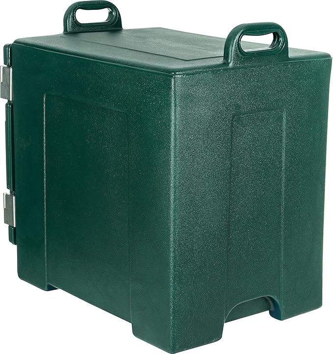 Carlisle FoodService Products Cateraide Insulated Front Loading Food Pan Carrier with Handles for Catering Events and Restaurants Plastic 5 Pans Forest Green