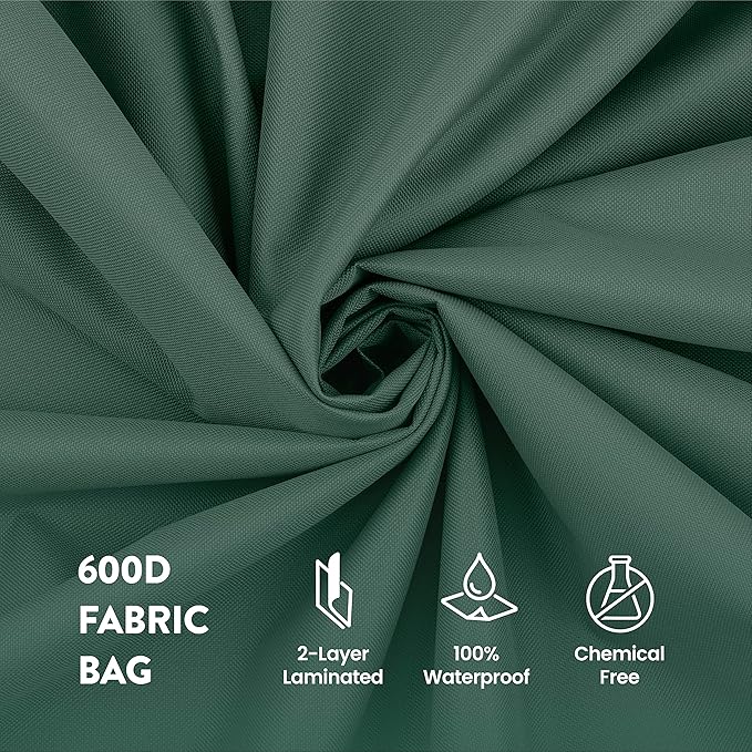 ZOBER Christmas Wreath Storage Container 36 Inch - Wreath Bag Fits 2 Wreaths Box - 600D Oxford Fabric - Interior Compartment for Storing Garlands Wreaths Storage Bag W Strong Durable Handles - Green