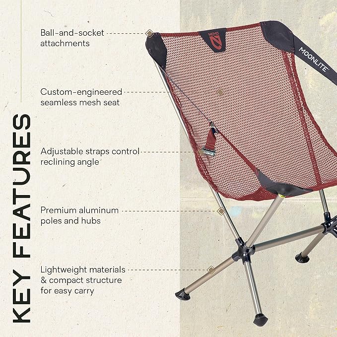 Nemo Moonlite Reclining Camp Chair - Smolder