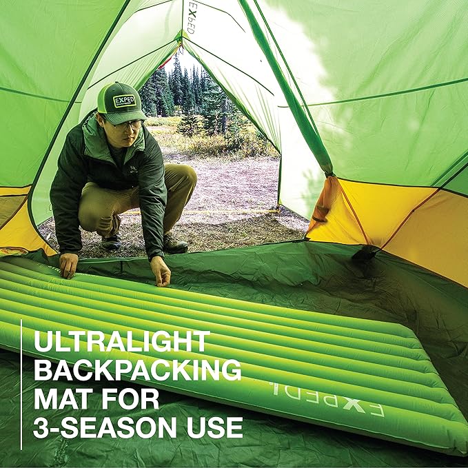 Exped Ultra Series: 1R 3R 6.5R 8R 10R Single &amp Duo - Lightweight Backpacking Mat - Packable and Comfortable - Sleeping Pad with Pumpbag for Self-Inflation