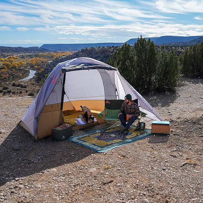 Kelty Caboose 4P Tent and Vehicle Awning Shelter Universal Attachment for Vans Trucks SUVs Standing Height Door Massive Vestibule Fully Freestanding Designed in Sunny Colorado (2023)