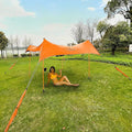 Red Suricata Premium Multi-Terrain Beach Tent &amp Beach Canopy in Backpack UPF50 Sun Beach Shade Pop Up Camping &amp Picnic Sunshade with 4 Poles 4 Pole Anchors &amp 4 Tent Screws Sun Shelter
