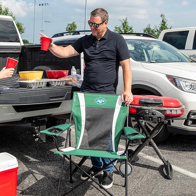 Kijaro Dual Lock Pro Sports Fan Folding Chair 26 L x 35.5 W x 37 H New York Jets