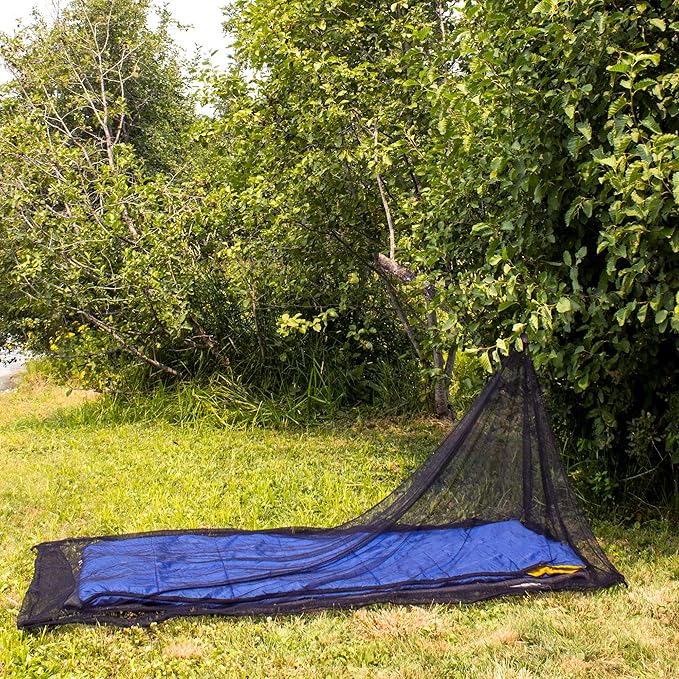 MEKKAPRO Mosquito Netting for Camping with Carry Bag Mosquito Net Tent Compact and Lightweight Bug Net for Camping Mosquito Netting for Bed Fits Sleeping Bags Tent Bed (Single)