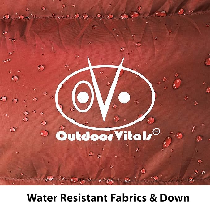 Outdoor Vitals Summit Sleeping Bag 800+ Fill Power Starting Under 2lbs Ultralight Backpacking Mummy Down Sleeping Bag for Lightweight Hiking &amp Camping