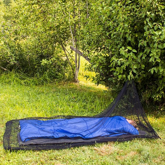 MEKKAPRO Mosquito Netting for Camping with Carry Bag Mosquito Net Tent Compact and Lightweight Bug Net for Camping Mosquito Netting for Bed Fits Sleeping Bags Tent Bed (Single)