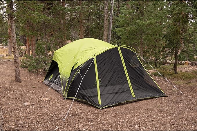 Coleman Carlsbad Dark Room Tent with Screened Porch 4/6 Person Tent Blocks 90% of Sunlight to Keep Inside Cool Weatherproof Shelter with Easy Setup Made of PFAS-Free Materials