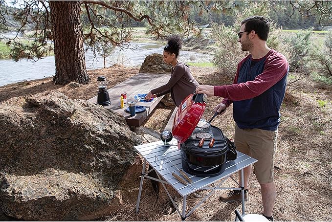 Coleman RoadTrip 225 Portable Tabletop Grill 2-Burner Gas Grill with Matchless Ignition &amp Adjustable Temperature Control 11000 BTUs of Power for Grilling Tailgating Camping BBQ &amp More